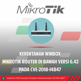 Himbauan Terkait Kerentanan CVE-2018-14847